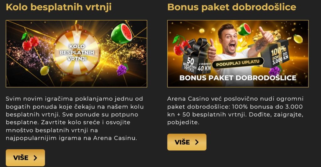 Arena Casino bonusi