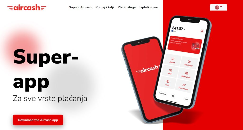 Aircash aplikacija