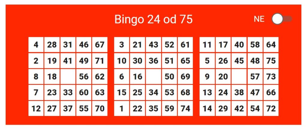 Bingo 24 od 75