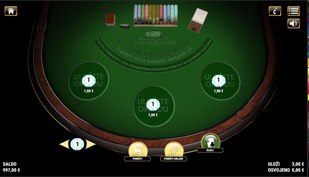Blackjack s tri uloga