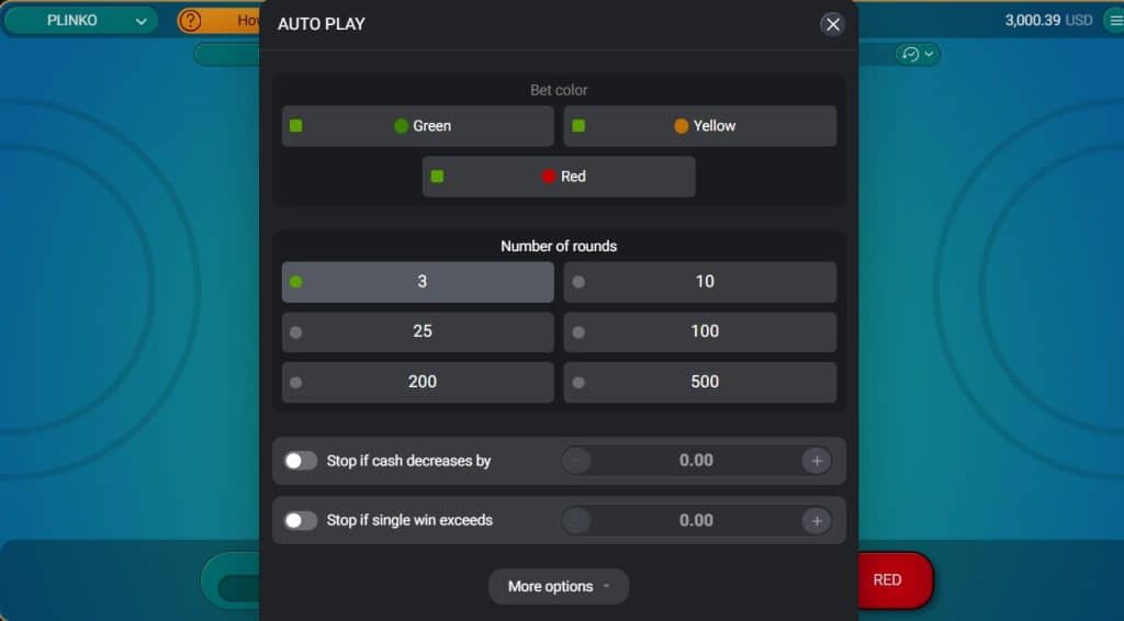 Plinko autoplay
